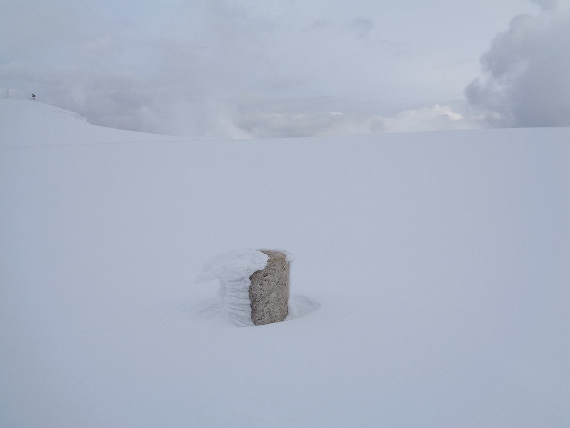 Il Ceppo Papalino coperto dalla neve