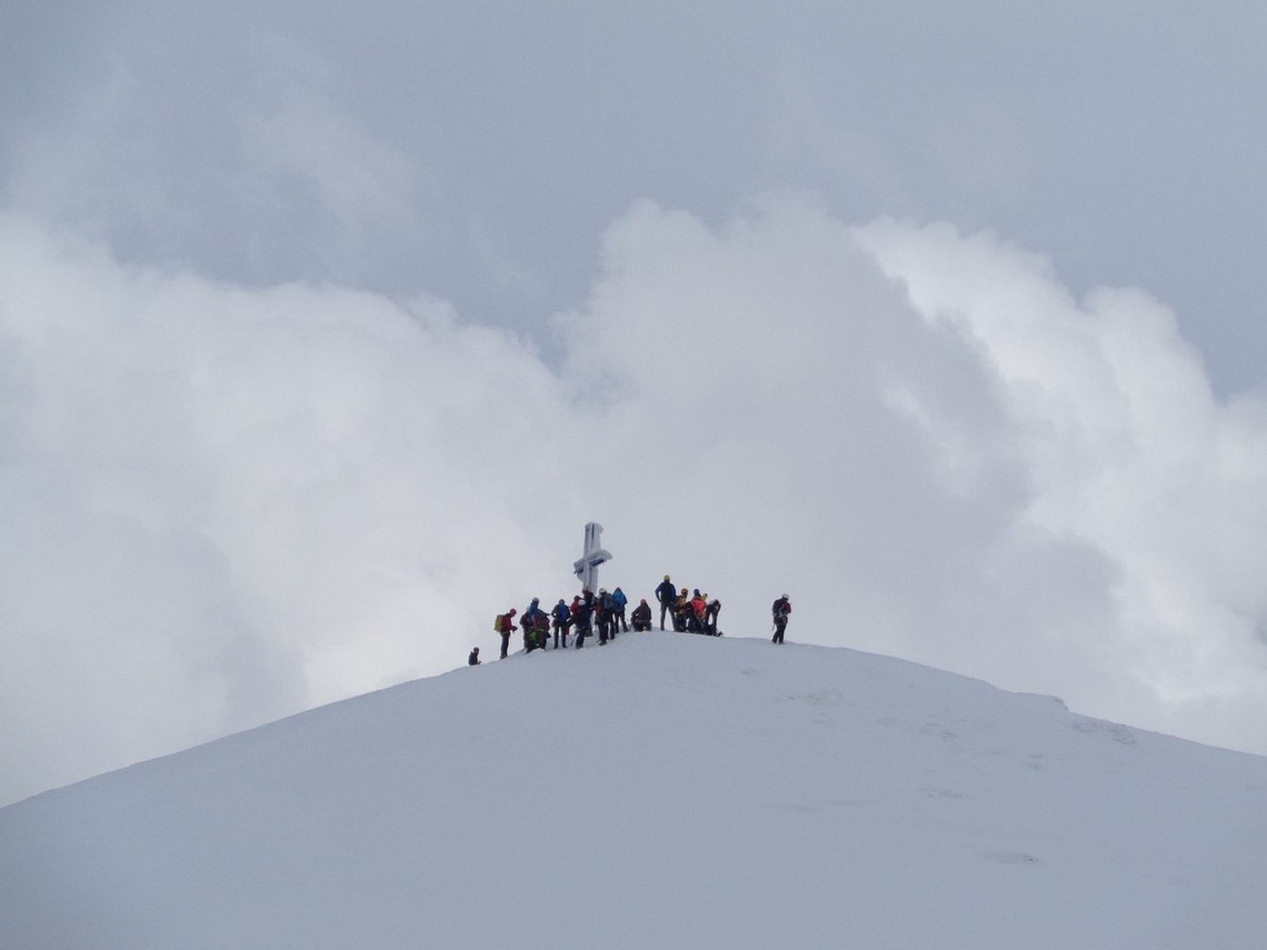 Una parte del gruppo sulla Cima