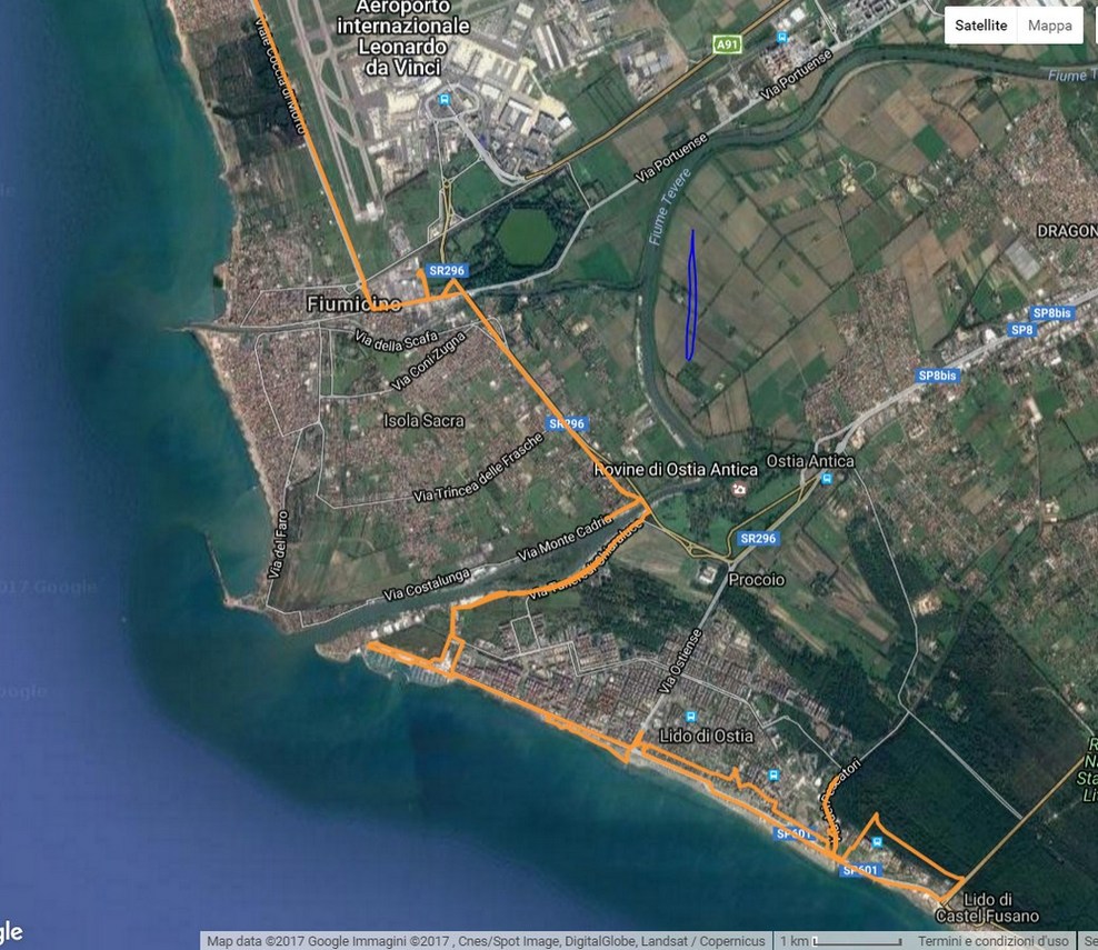 Il percorso da GPS