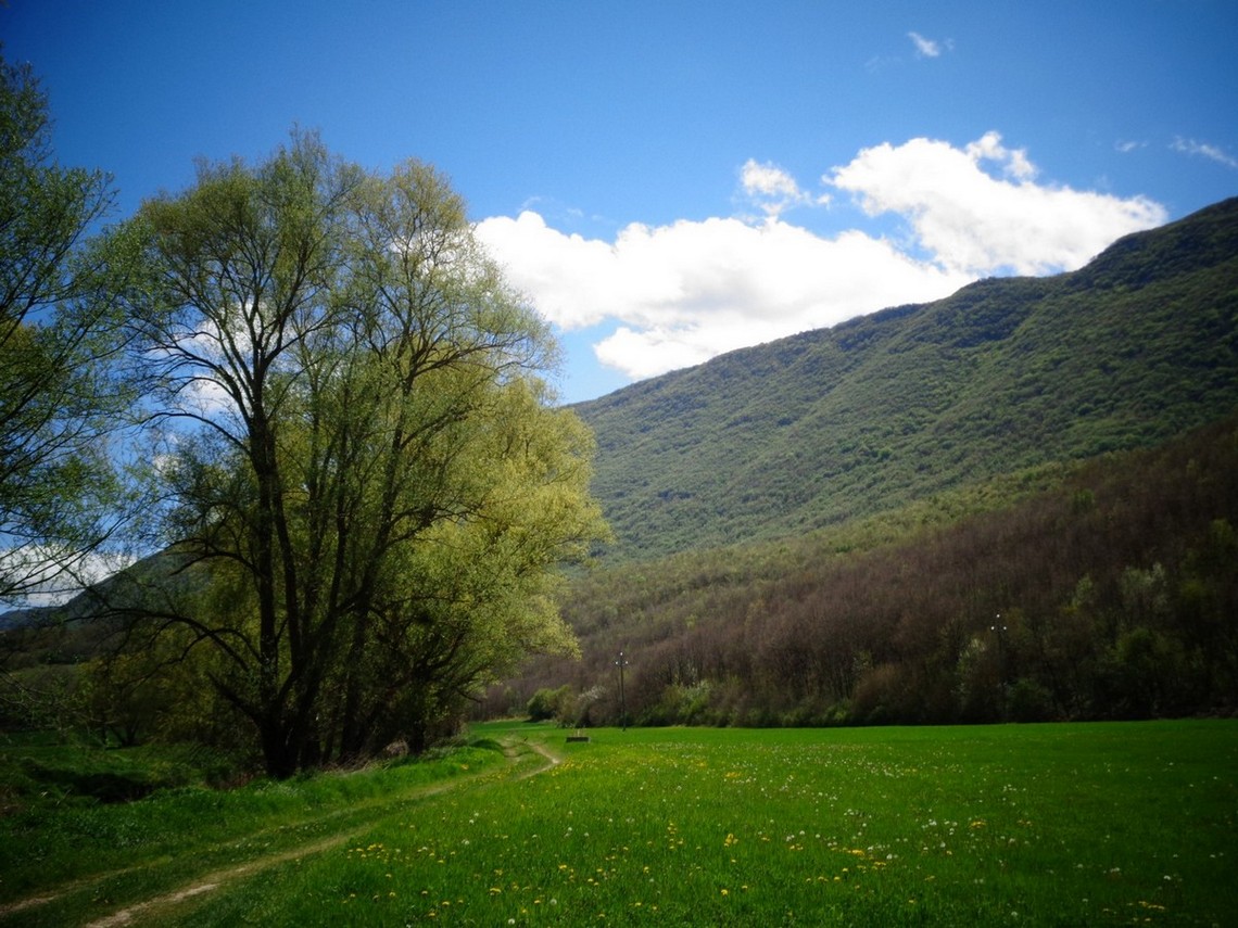 Il sentiero da fare che costeggia il fiume