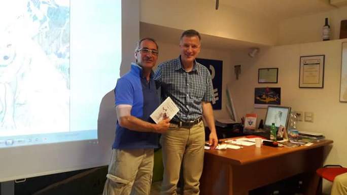 A sinistra Catello Cascone Presidente del CAI di Monterotondo