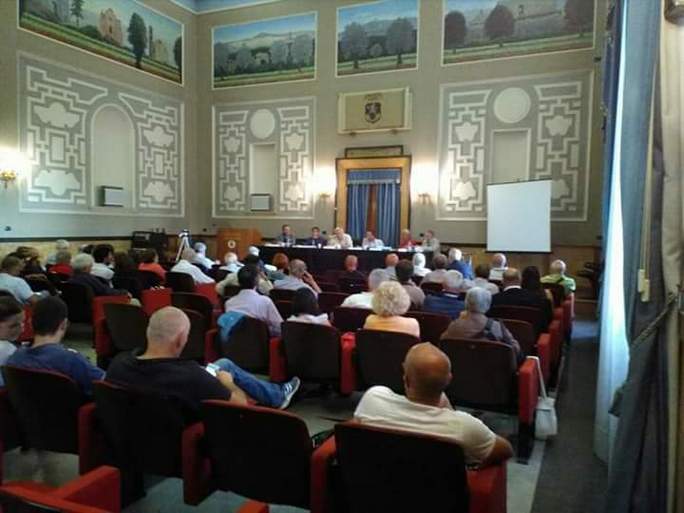 La Sala della Provincia di Frosinone durante la presentazione del Libro