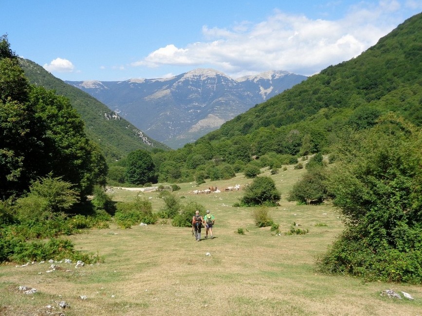La fine della vallata che porta al Rifugio Sambucito
