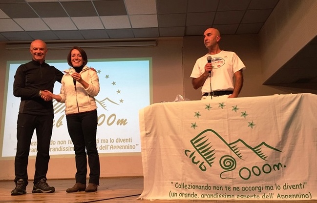 Roma 3 Dicembre 2016 - Sara Pietrangeli premiata per TUTTE le Cime dell'Appennino