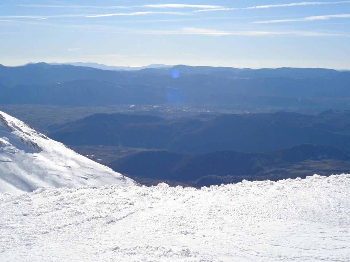 La Piana del Fucino da molto in alto