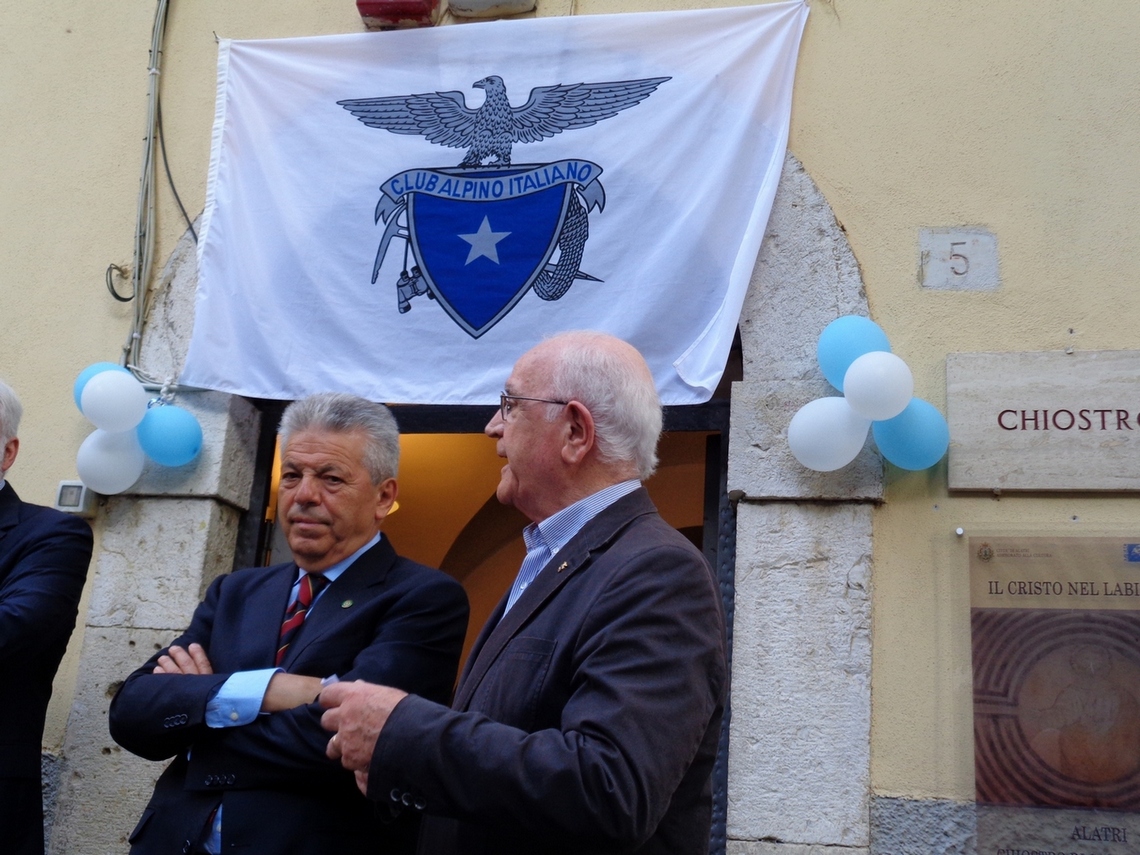 A sinistra il Sindaco Morini con il Past President CAI Alatri Scerrato