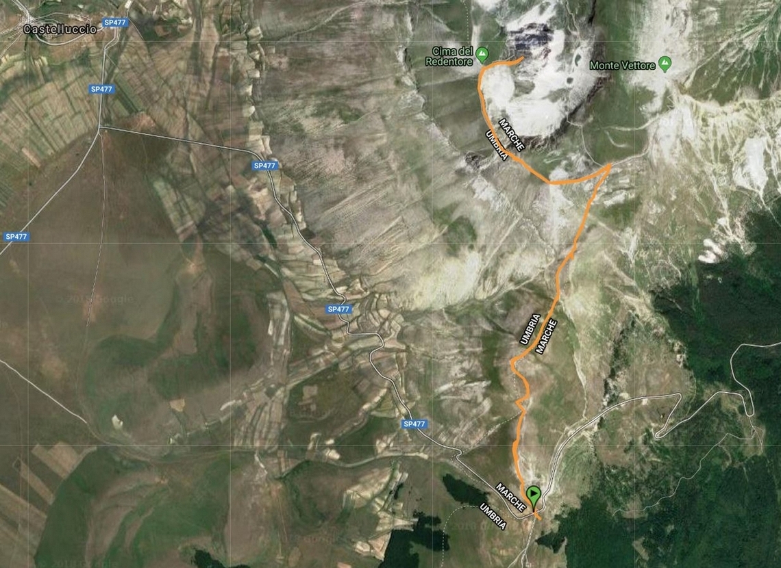 Il percorso di oggi dal mio GPS 13 Km per dislivello complessivo salita di 1218m