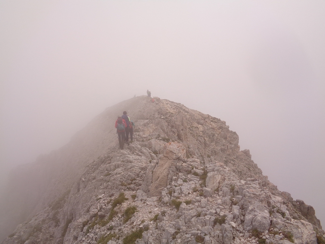 La famosa cresta che porta al Pizzo del Diavolo