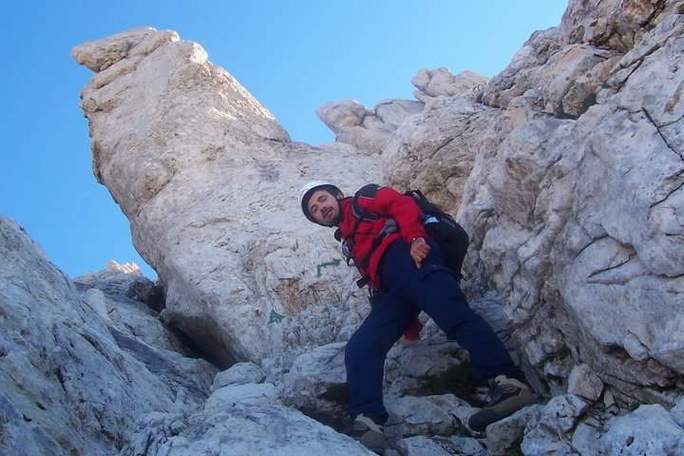 Mauro Danteo in vesta alpinistica