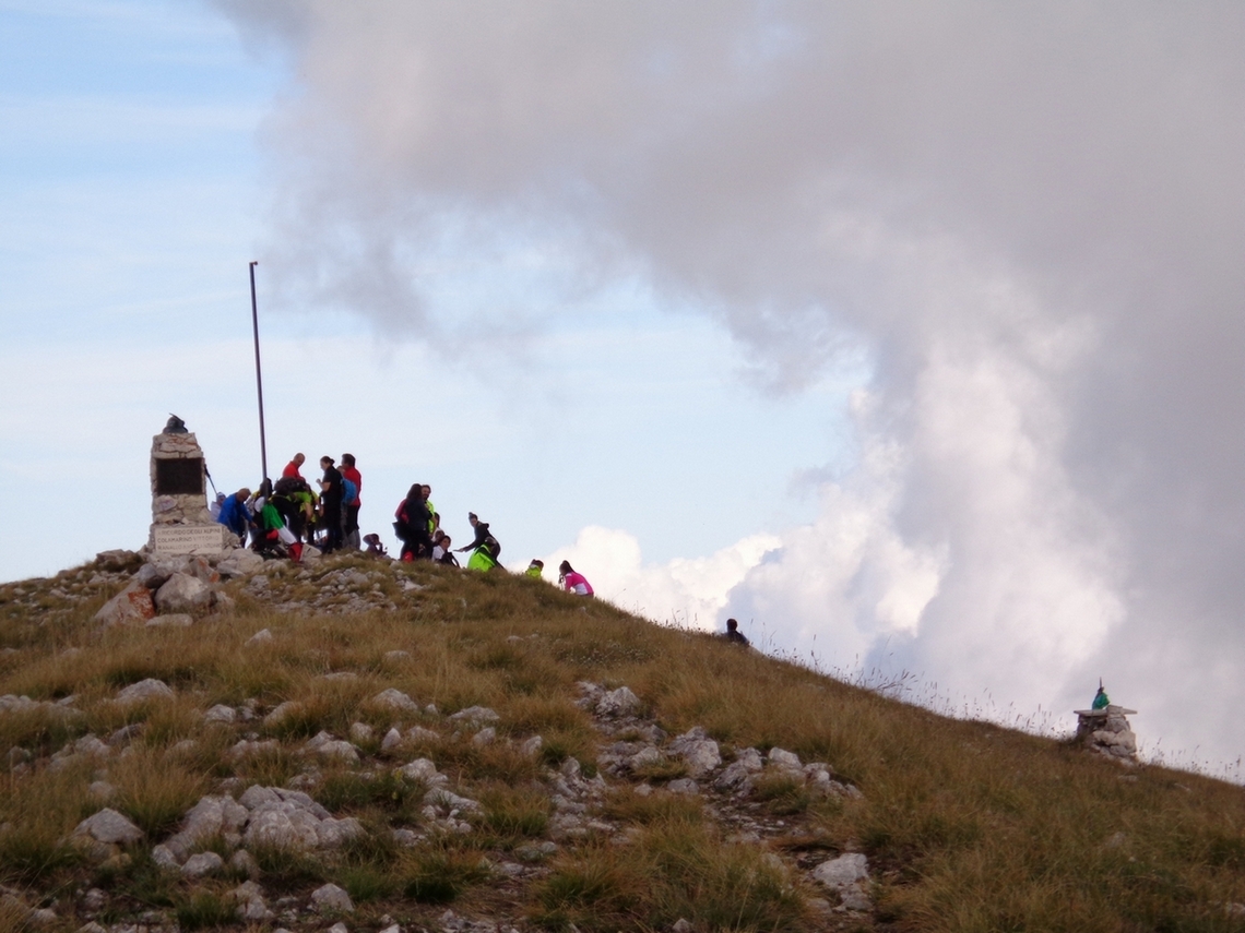 Una parte del gruppo sulla Cima del Rotella