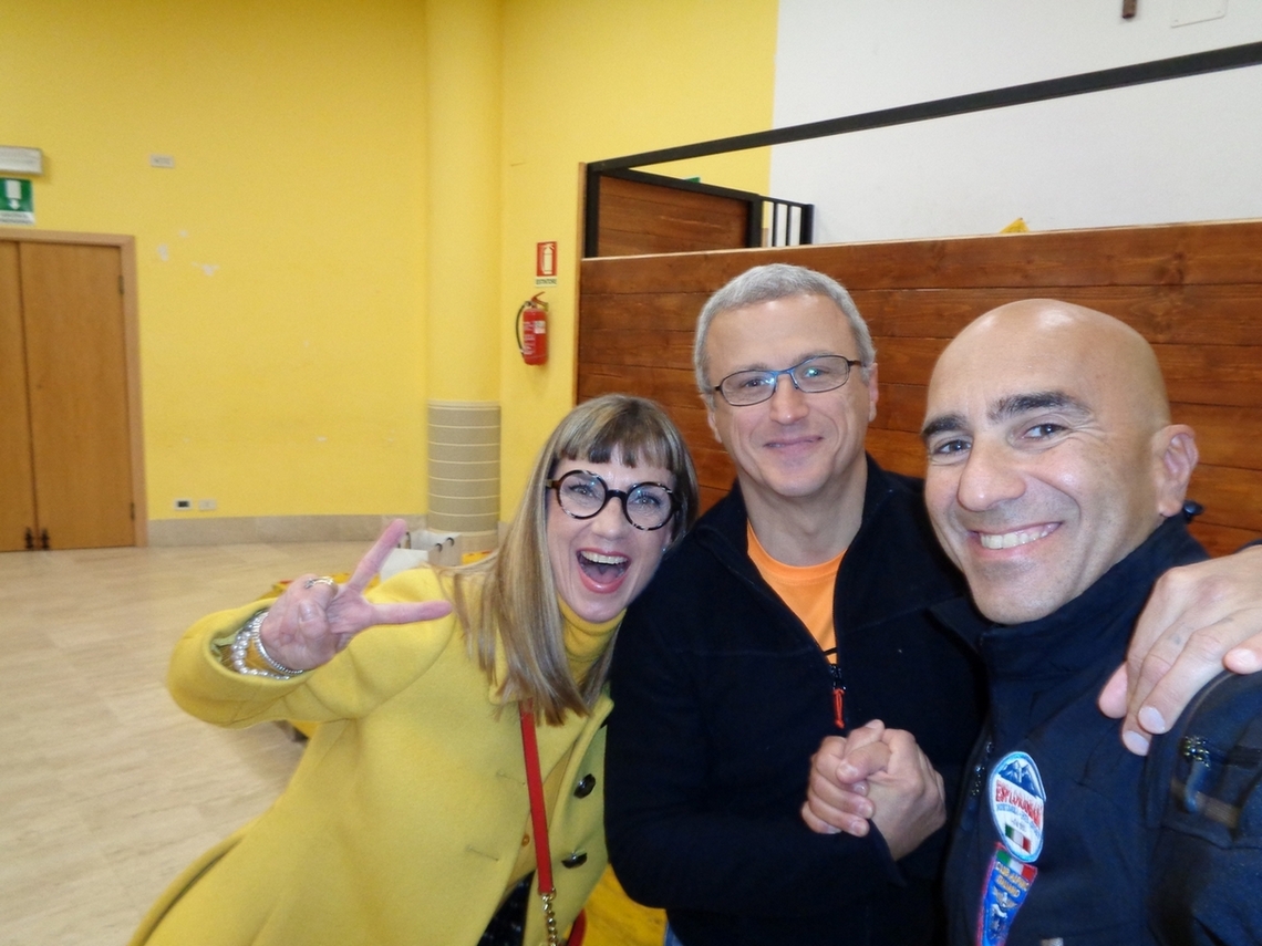 Con Marco Mampieri Presidente ZIS e Rita Stutz  " La regina delle solitarie "