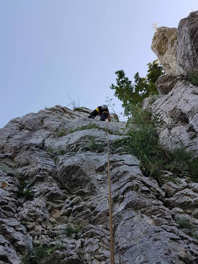 Lucia Rossi sulla palestra di Roccia