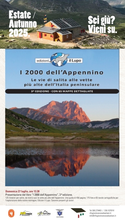 NEWS N.223 Relatore al Rifugio Vincenzo Sebastiani per la presentazione de " I 2000 dell'APPENNINO "