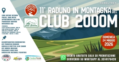 NEWS N.154 Organizzatore del Raduno in Montagna del Club 2000m in collaborazione con REBELTREK/FederTrek