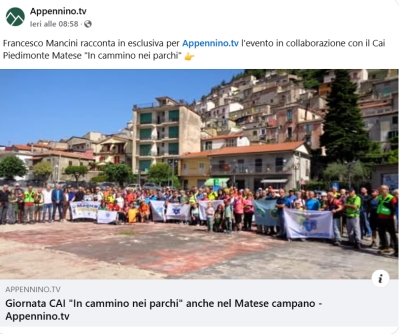 NEWS N. 220 GIORNATA CAI " In montagna nei Parchi " su APPENNINO.TV