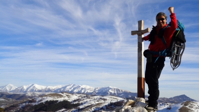 Solitaria per la traversata-anello dei 3 Rifugi da Pizzoli a Barete con la Cima del Monte Marine nell'Alto Aterno