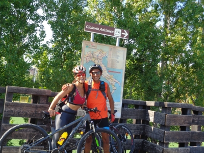 50 Km sulla Ciclabile dell'Adriatico con la Mitica Mimma De Felicis
