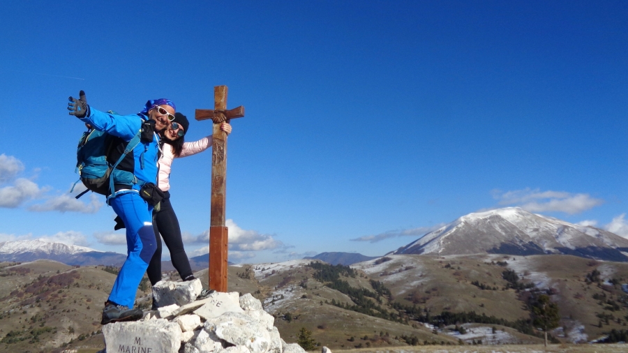 Con PURA VIDA alias Silvia Fasano per l'anello delle 2 Croci e dei 3 Rifugi sui Monti dell'Alta Valle dell'Aterno