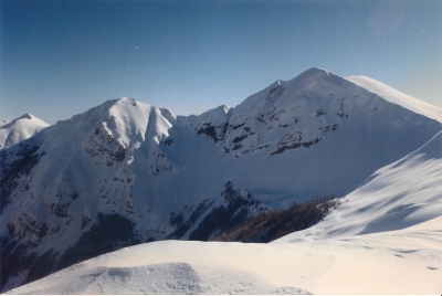 Solitaria sulla Sella di Leonessa verso Monte Valloni