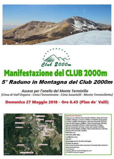 NEWS N.22 Preparativi per il V Raduno in montagna del Club 2000m sul Terminillo