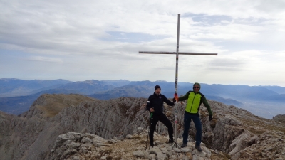 Con il collega Giuseppe alias " Morgan " per una classica sulla cima del Monte Sirente
