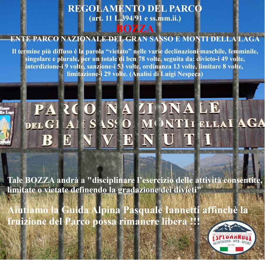 NEWS N.57 Contro la " DERIVA PROIBIZIONISTICA " del Parco Nazionale del Gran Sasso-Laga