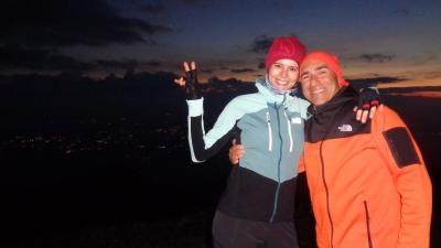 Con una " Bambina "chiamata Nancy per l'anello in notturna sulla cima del Monte Gennaro dei Lucretili