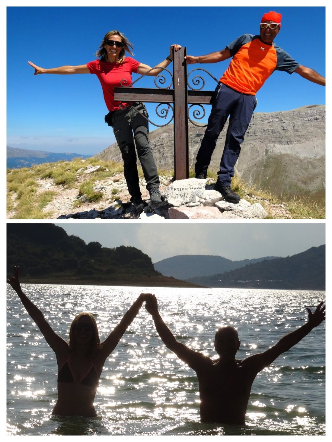 Con l'incantevole Elena Sara Fortunata per l'anello di Pizzo Camarda sul Gran Sasso d'Italia dalla Val Chiarino fino al tuffo finale al Lago di Campotosto