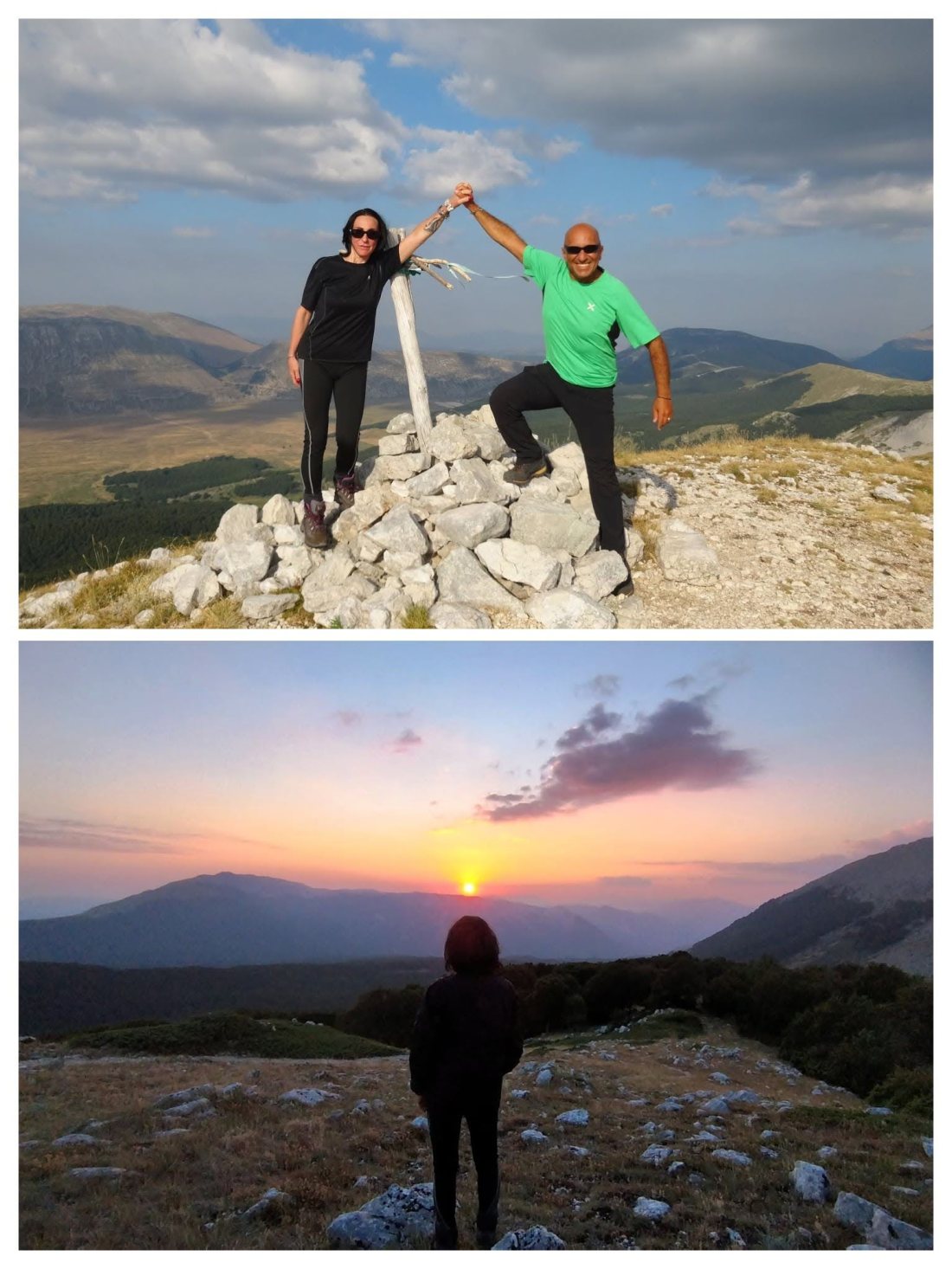 Un tramonto con Cristina Tonsini con l'anello serale del Monte Puzzillo sul Sirente-Velino
