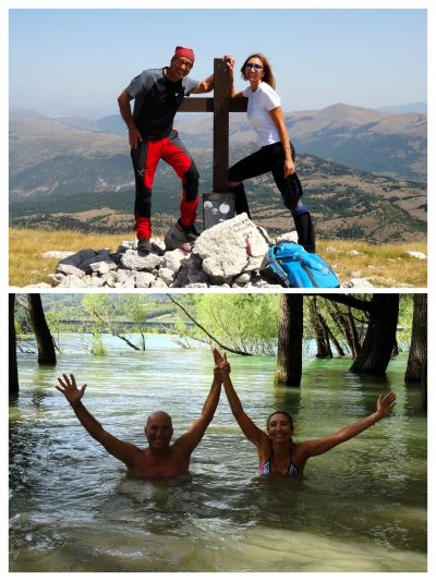 Bagno finale al lago con il ritorno di SEBY alias Sebastiana Cecere per l'anello del Monte Turchio nel PNALM